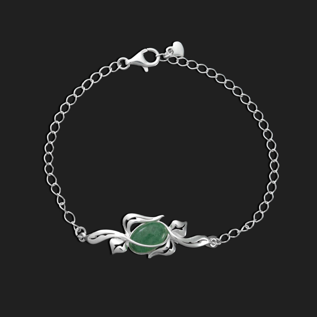 Pulsera flor de la salud cuarzo verde