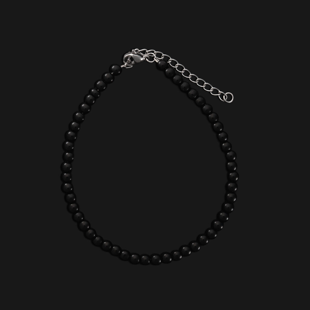 Tobillera onix negro 4mm