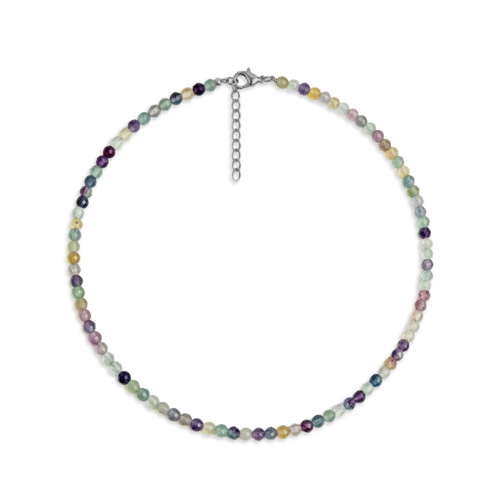 collar facetado fluorita 4 mm