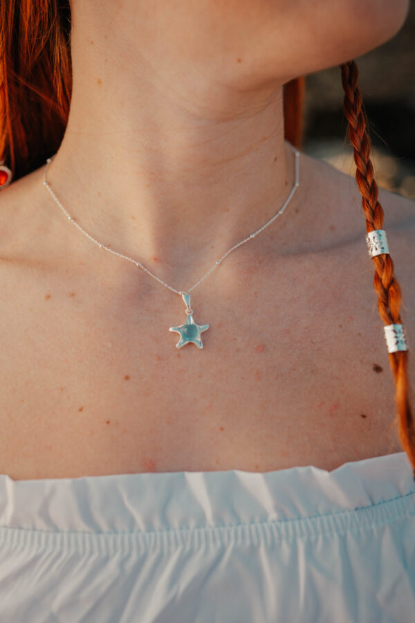 Colgante estrella de mar calcedonia - Imagen 2
