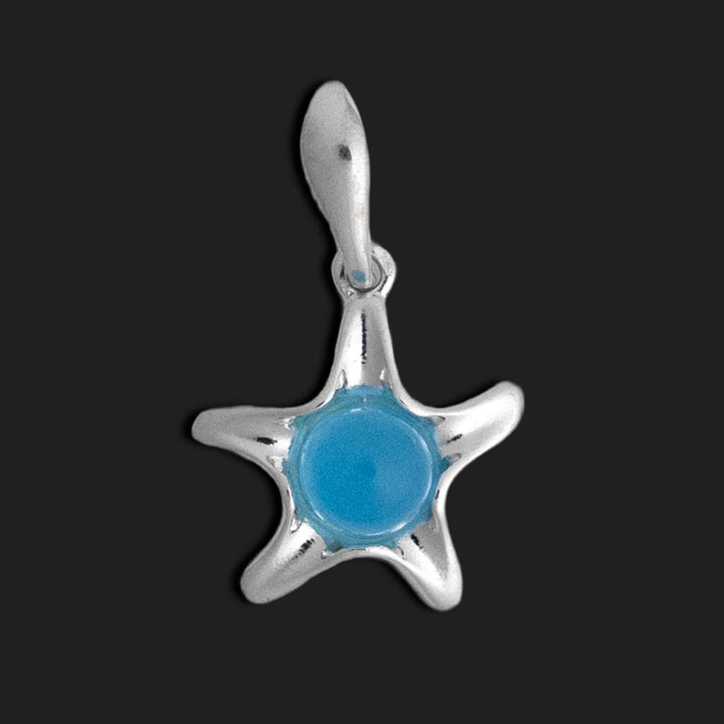 Colgante estrella de mar calcedonia