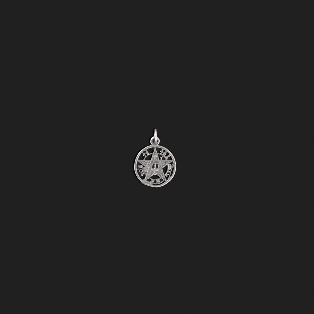 tetragrammaton 20 mm plata envejecido