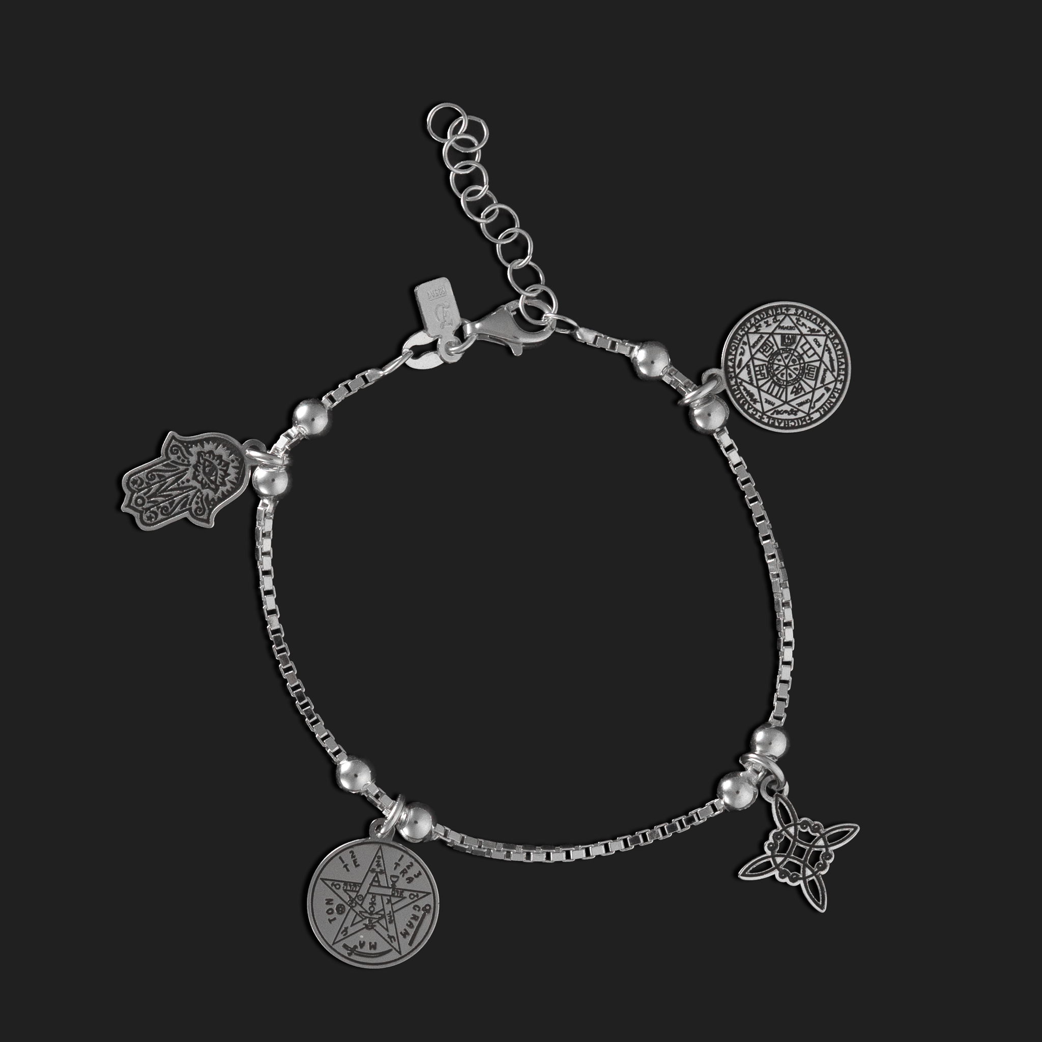 Pulsera 4 Talismanes de Protección