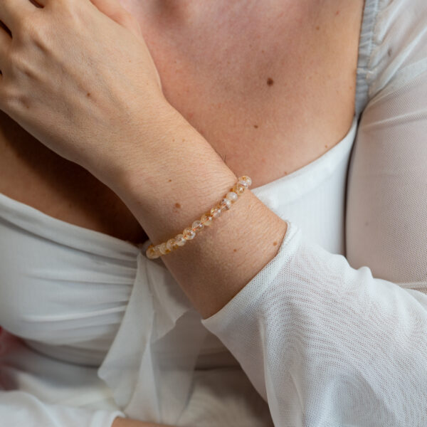 Pulsera bola 6 mm citrino - Imagen 2