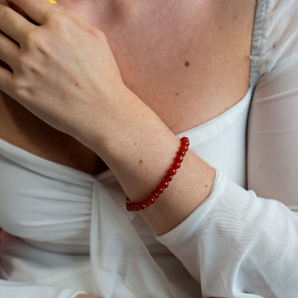 pulsera cornalina 4 mm - Imagen 2