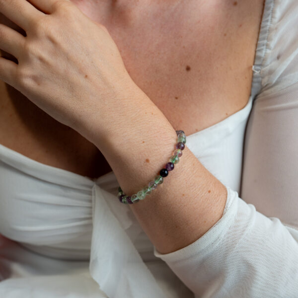 Pulsera fluorita 6 mm - Imagen 2