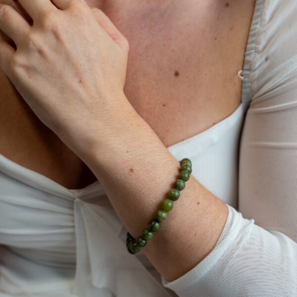 Pulsera jade de la suerte 8 mm - Imagen 2