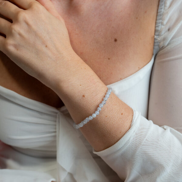Pulsera de aguamarina 4 mm - Imagen 2