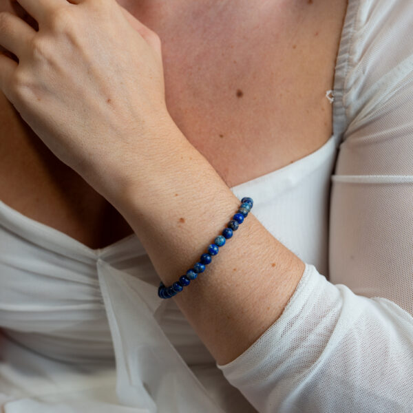 Pulsera lapislázuli 6 mm - Imagen 2