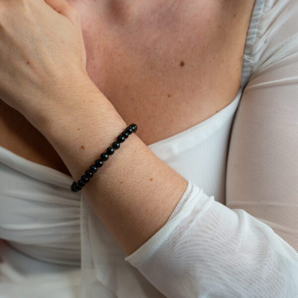 Pulsera obsidiana extra 4 mm - Imagen 2