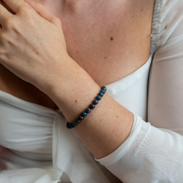 pulsera zafiro rubi facetada 4 mm - Imagen 2