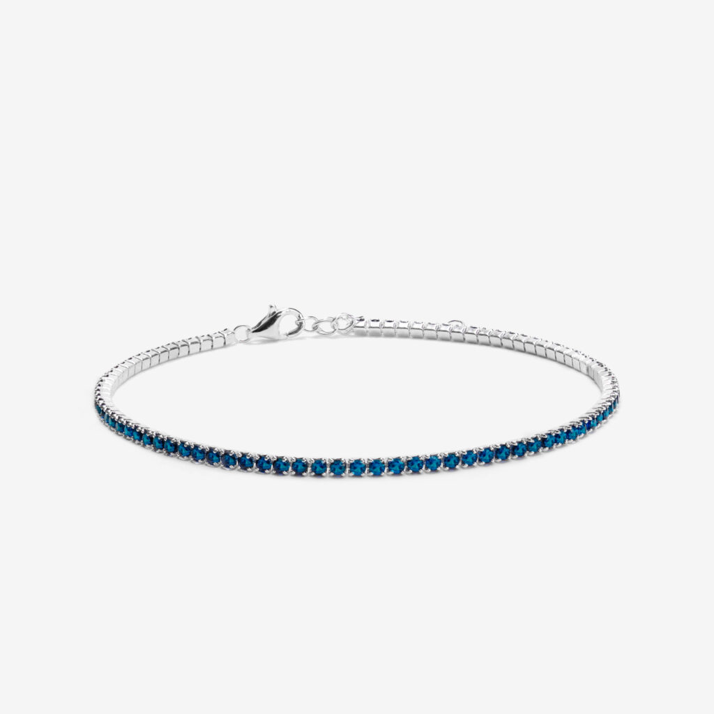 Pulsera de zafiros plata de ley 925