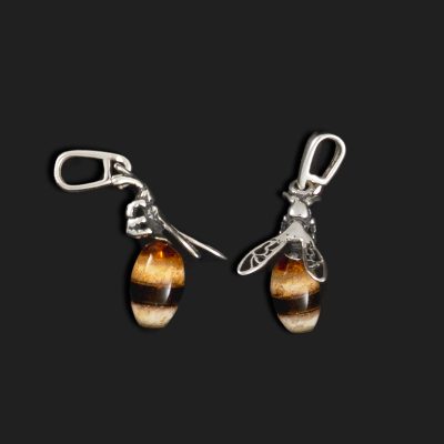Colgante-Abeja-Plata-y-Ámbar--Amuleto