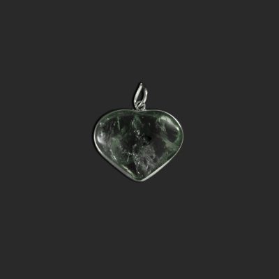colgante corazon prasiolita