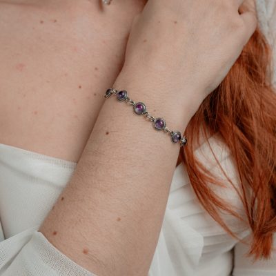 pulsera amatista gotica redonda modelo